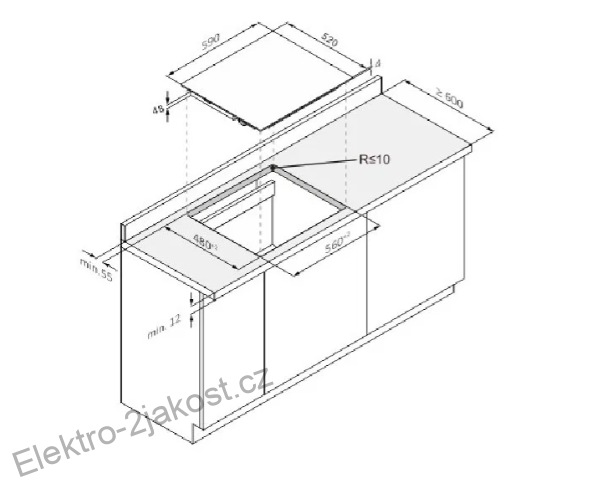 Candy CII647CCAR indukční varná deska 59 cm, 4 zóny