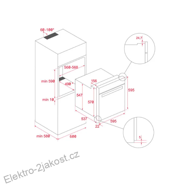 Teka HLB 8416 BX AirFry vestavná trouba 70 l