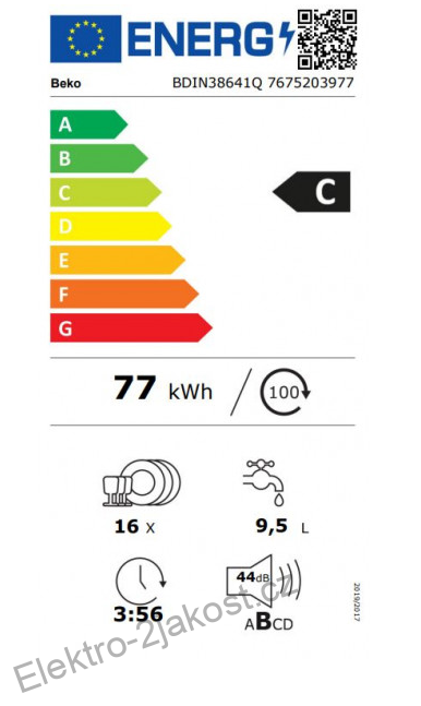 Beko Beyond BDIN38641Q vestavná myčka 60 cm pro 16 sad nádobí